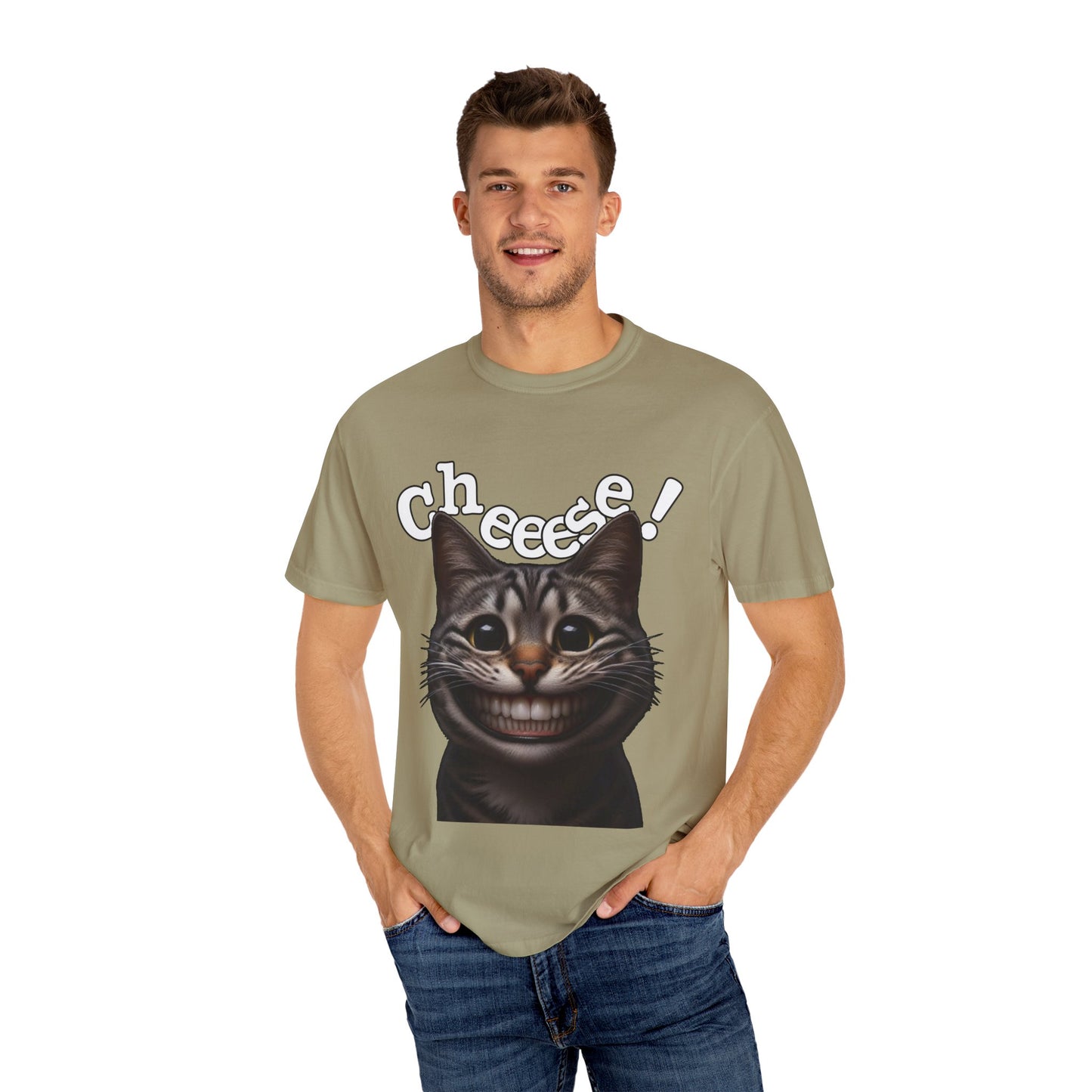 Say Cheese! T-Shirt | Creepy Smiling Cat Meme Tee