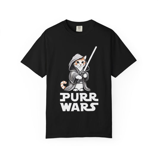 Purr Wars T-Shirt | Funny Star Wars Cat Parody Tee