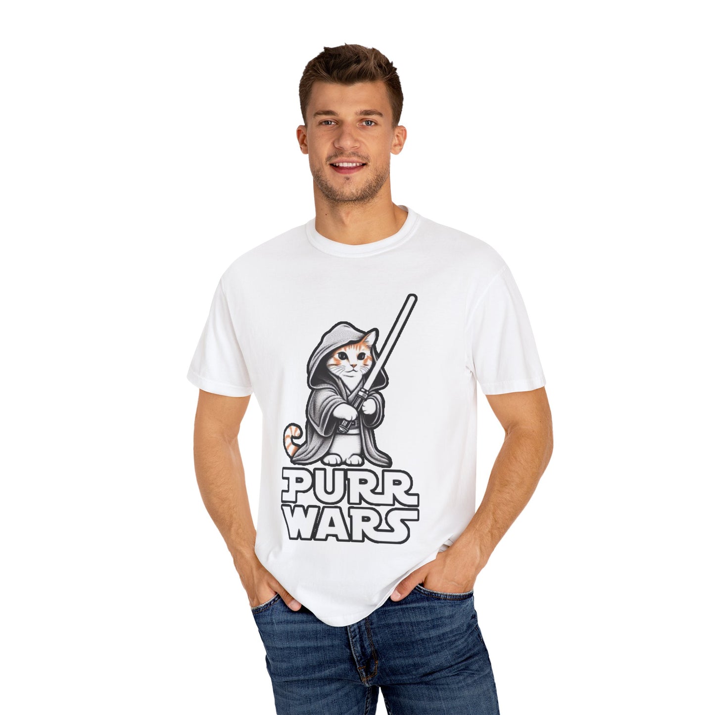 Purr Wars T-Shirt | Funny Star Wars Cat Parody Tee