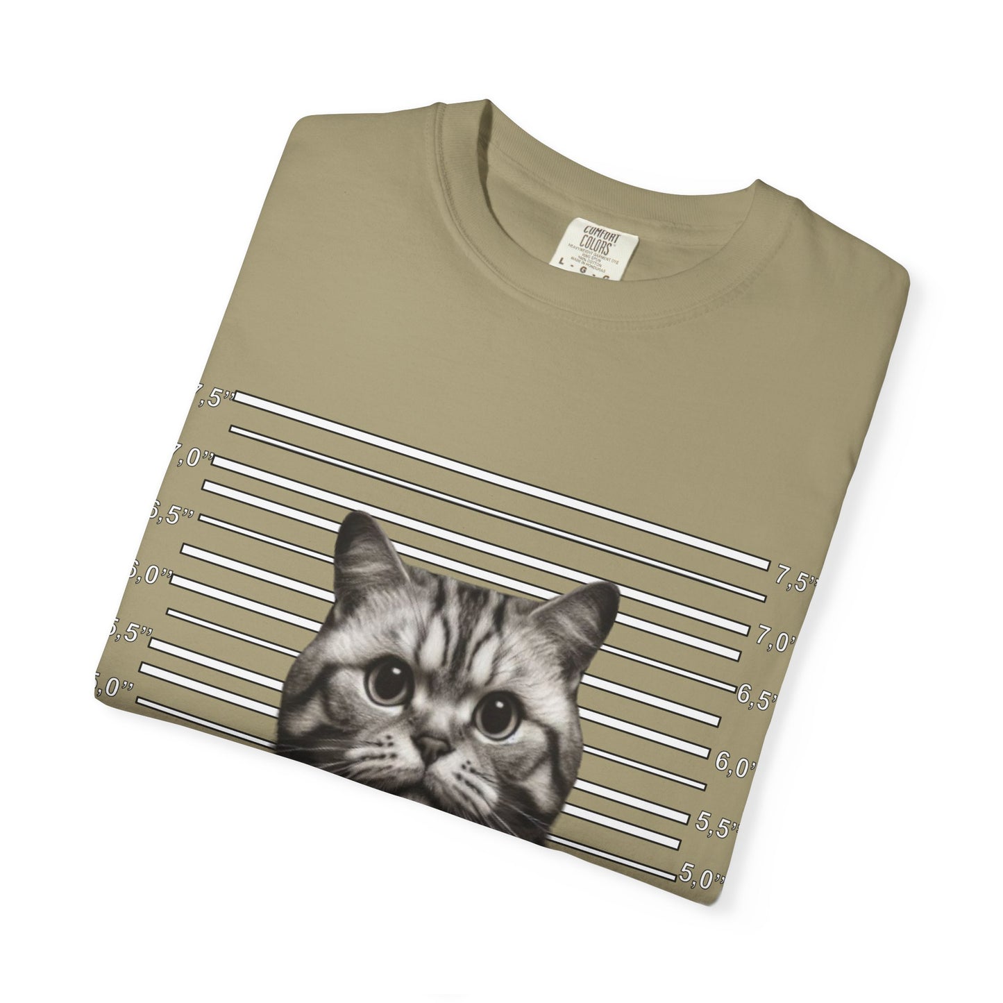 Mugshot Cat T-Shirt | Felon Feline "Caught Many Rats" Tee