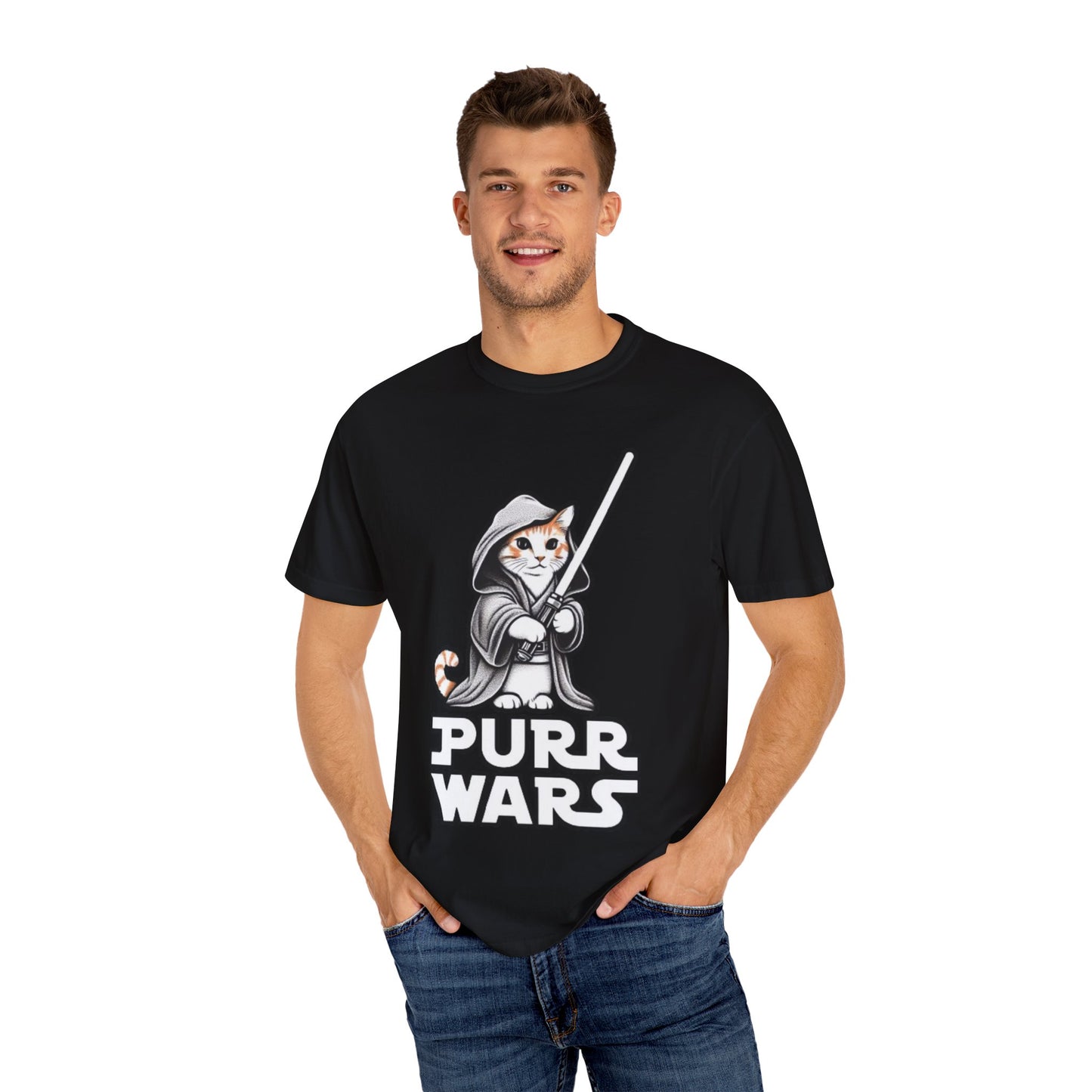 Purr Wars T-Shirt | Funny Star Wars Cat Parody Tee