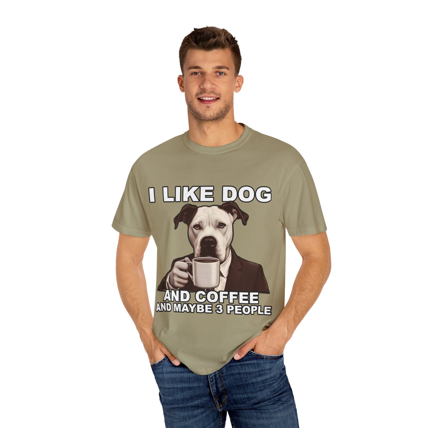I Like Dogs and Coffee T-Shirt | Funny Introvert Dog Lover Tee