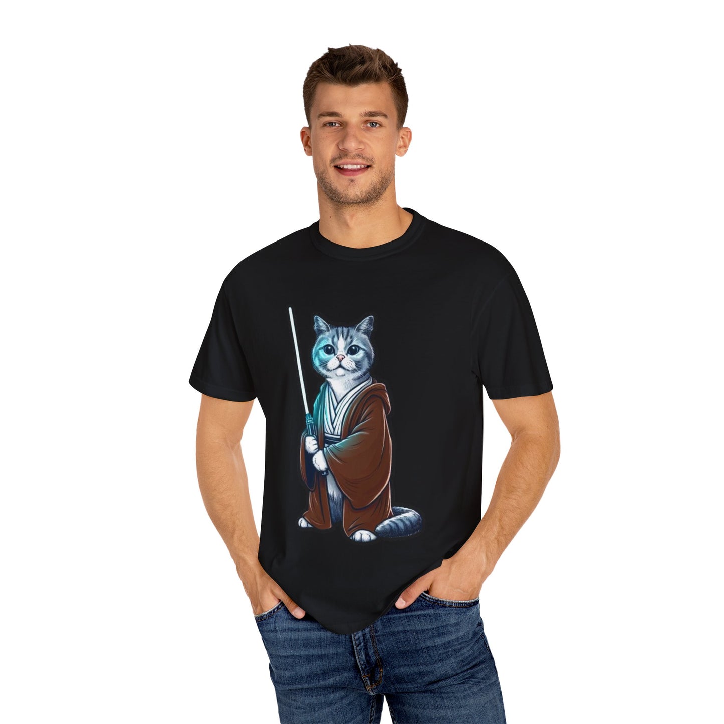 Jedi Master Cat T-Shirt | The Force Is Strong with This One