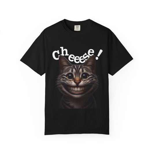 Say Cheese! T-Shirt | Creepy Smiling Cat Meme Tee