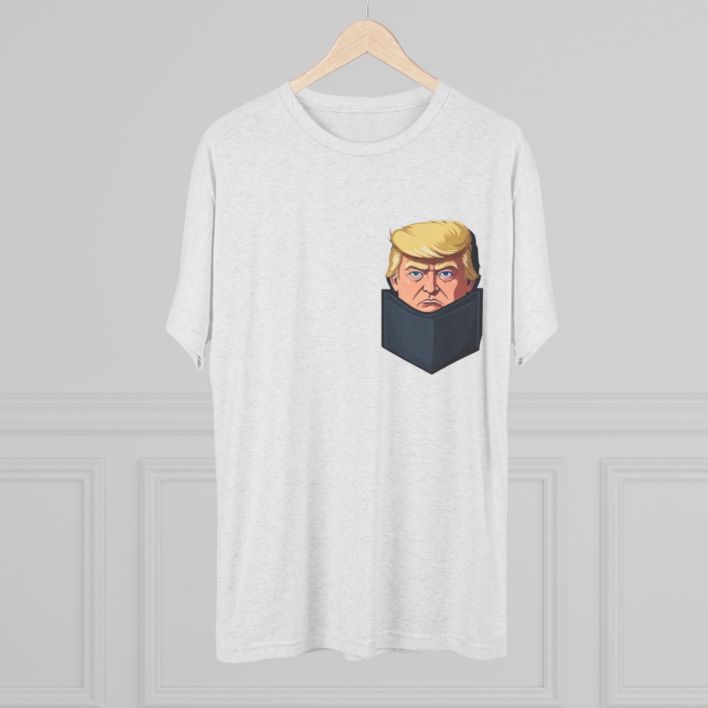 Pocket Trump Unisex Tee: Funny, Super Soft & Comfy Tri-Blend T-Shirt