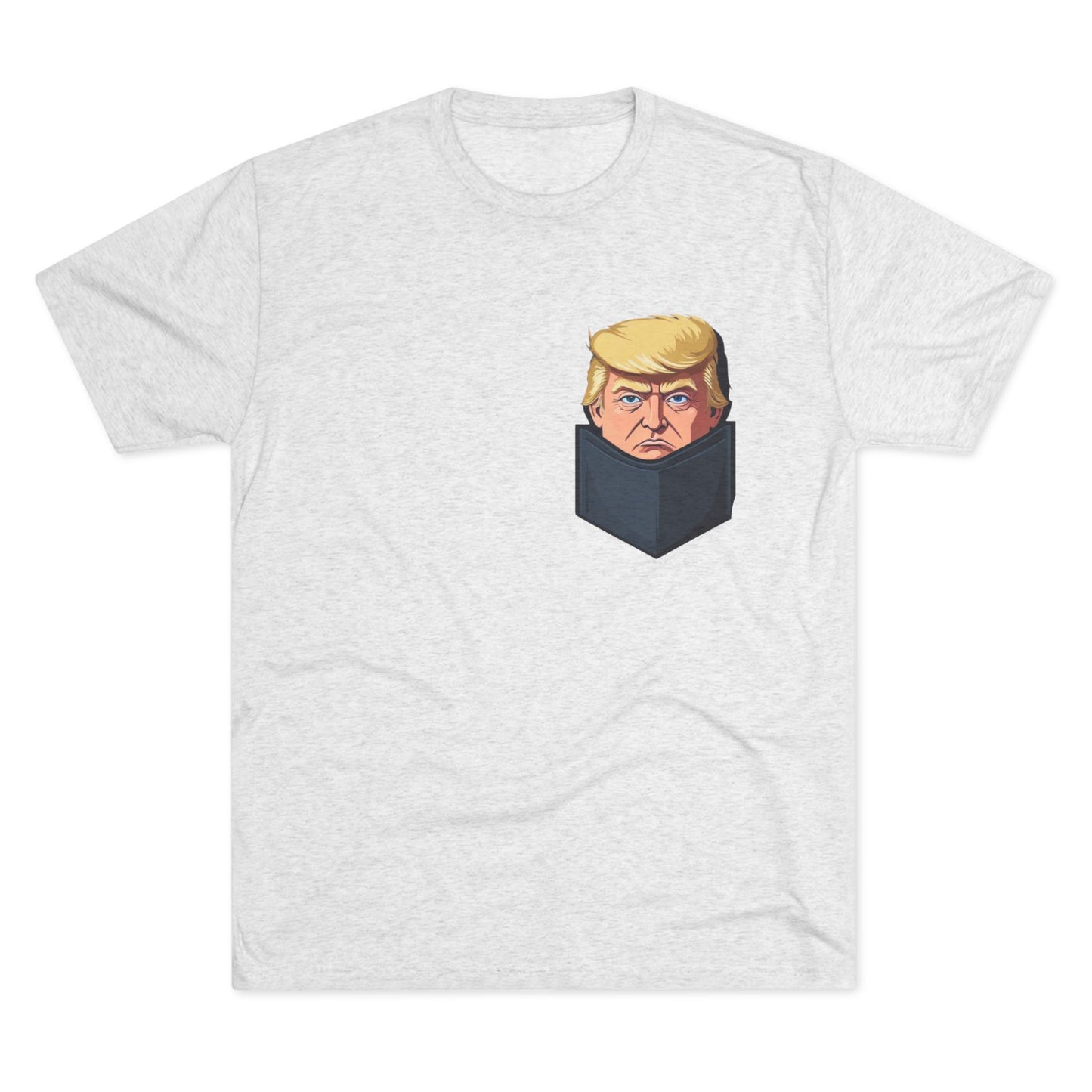 Pocket Trump Unisex Tee: Funny, Super Soft & Comfy Tri-Blend T-Shirt